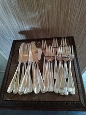 Ménagère 24 Pièces Service à Poisson Orfèvrerie Argental Métal Argenté