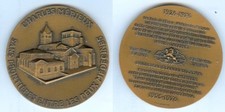 Médaille de table - Charles MERIEUX 1955-1976 d=73mm abbaye d'Ainay REBATET scul