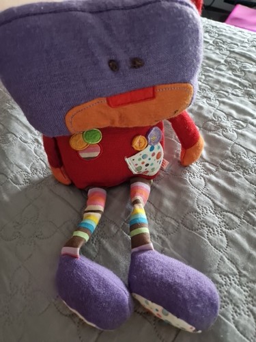 Doudou peluche ours robot - peluche,