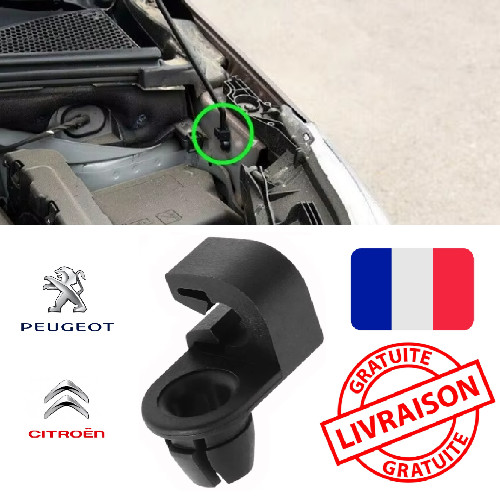 Attache clip support capot - attache,