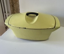 Cocotte fonte jaune - fonte, années
