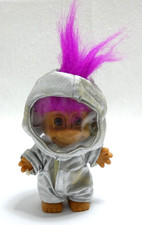 TROLL POUPEE JOUET FIGURINE VINTAGE 1991 RUSS ASTRONAUTE CHEVEUX FLUO JOUET 15CM