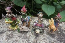 97121  FIGURINE TROLL  4 ELFES ASSORTIS SUR ANIMAUX  PIXIE ELFE PIXIES LUTIN FEE