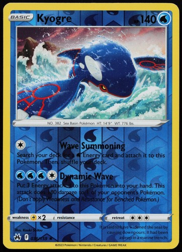 Crz kyogre 036 159 - kyogre, #036/159