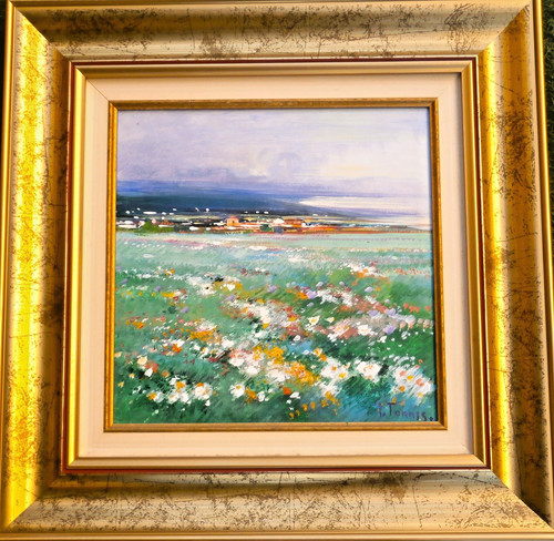 Huile sur toile encadrée - sur,