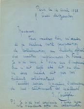 Carlègle Egli 2 lettres autographes signées à René Billoux imprimerie article