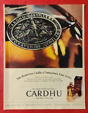 Publicité de presse: Boisson Alcool Whisky CARDHU et Chocolat de VALRHONA  1994