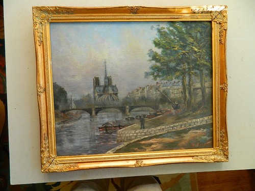 Tableau huile sur - , toile