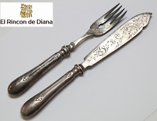 Anciens COUVERTS DE SERVICE argent droit européen poinçonné vers 1800