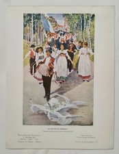 Au devant des français Charles Spindler 1924 Estampe en couleur Spectacle	