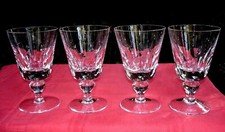 SAINT LOUIS JERSEY 4 WINE GLASSES VERRES A VIN CRISTAL TAILLÉ PAQUEBOT FRANCE C