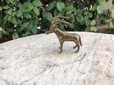 bouquetin en laiton bronze doré vintage