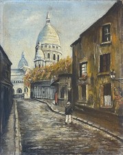 Paris Montmartre Huile Sur