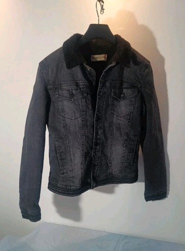 Manteau jeans noir - jeans,
