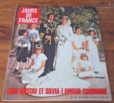 JOURS DE FRANCE N°1124 28/06/76 CARL GUSTAV SILVIA DALIDA