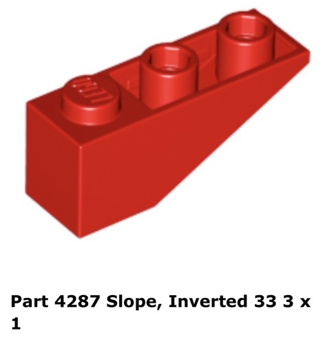 Lego 4287 red slope - lego, 1x