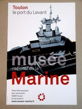 TOULON LE PORT DU LEVANT Affiche originale PORTE-AVIONS Charles de Gaulle Marine
