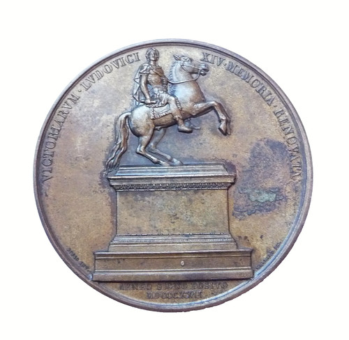 Louis xviii médaille statue - louis,