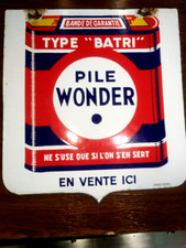 PLAQUE EMAILLEE PILE WONDER STASBOURG HOENHEIM RECTO VERSO 45CM / 49CM