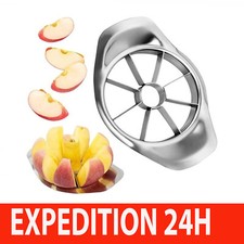 Trancheuse Pomme Acier Inoxydable Coupe Fruits 3 en 1 Eplucheur Rapide Facile