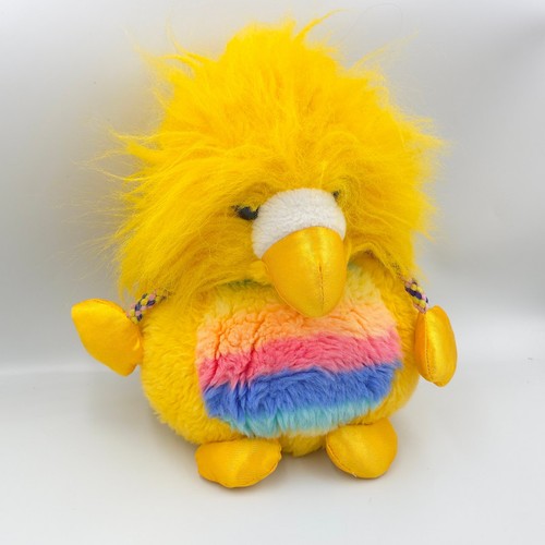 Ancienne peluche oiseau - , jaune
