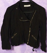 Veste en toile doublée épaisse style perfecto "Zara basic" - Taille L