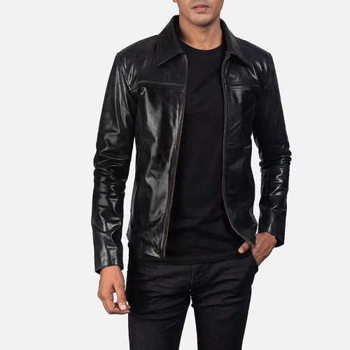 Blouson motard noir élégant