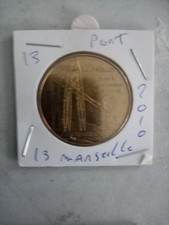 médaille touristique monnaie de paris  MDP  13 marseille pont transbordeur 2010