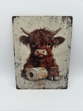 Plaque WC Vache Papier