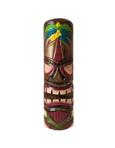 Totem tiki cylindre - cylindre, 50cm