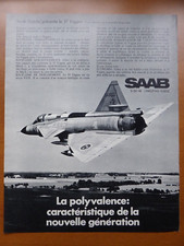 11/1968 PUB SAAB AIRCRAFT SAAB 37 VIGGEN FIGHTER ORIGINAL FRENCH AD