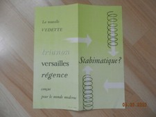 catalogue SIMCA VEDETTE Stabimatique ? trianon versailles régence