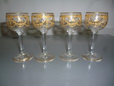 4 anciens verres a liqueur saint louis 