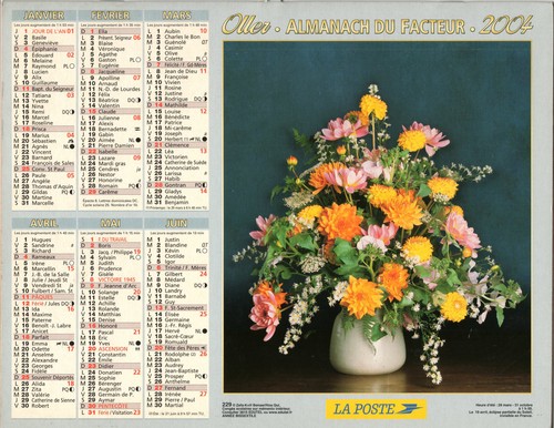 Calendrier almanach des - **,