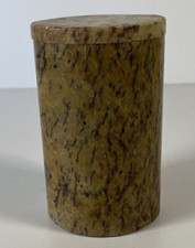 Boite cylindrique En Marbre Onyx Albâtre Vintage