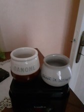 2 Anciens pot de yaourt Bosphore, DANONE+ thermomètre pub,yoghourt, yahourt,lait