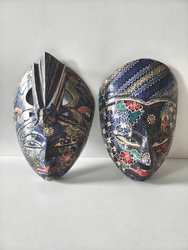 Lot masques batik indonésie - 2,