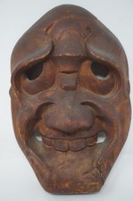Masque japonais sculpture sur