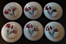 Série de six assiettes à dessert en faïence Orchies modèle Simone