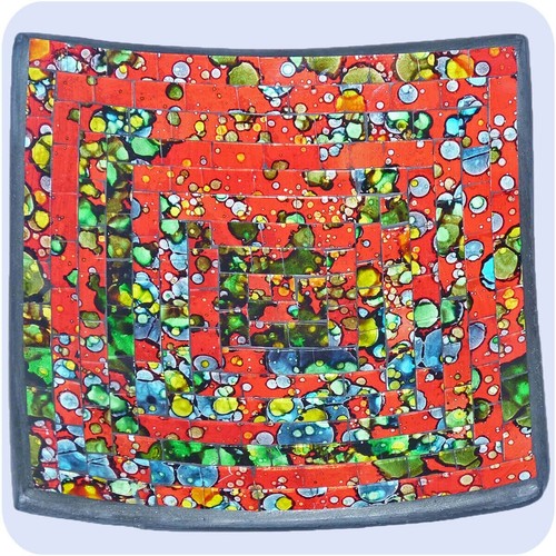 Bol mosaïque plat en - bol,