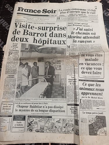 Journal france soir - journal, aout