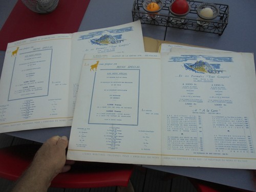Ancien menu paquebot ste - menu, di