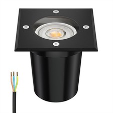 Luminaire encastré de sol RELI pour l'extérieur IP67 noir 11 x 11cm incl.