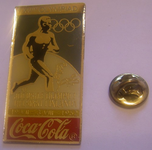 Pins coca cola helsinki 1952 - coca,