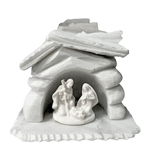 Crèche marbre blanc de - blanc,