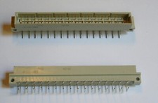 Lot de 2 connecteur DIN 41612 coudé 2 x 16 contacts mâle,  sorties vers carte