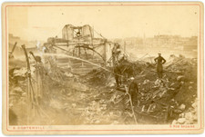 Paris, Explosion de Vincennes, 1871, vintage albumen print vintage albumen print
