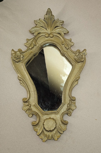 Ancien petit miroir bois - miroir,
