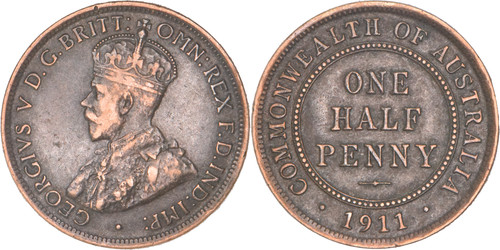 Australie 1911 half penny - australie,