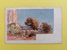 CPA Dos Bleu de 1900 Aquarelle HÔTEL du CAP MARTIN Signée Louis Ernest LESSIEUX